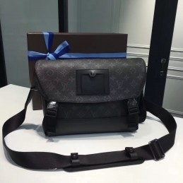 Replica Louis Vuitton Black Monogram Eclipse Black Trim Messenger PM Voyager