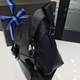 Replica Louis Vuitton Black Monogram Eclipse Black Trim Messenger PM Voyager