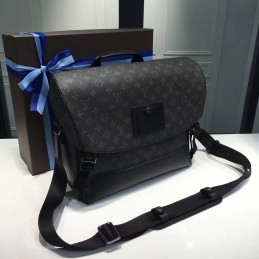 Replica Louis Vuitton Black Monogram Eclipse Messenger MM Voyager