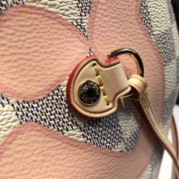 Replica Louis Vuitton White Damier Azur Pink Graphic Neverfull MM
