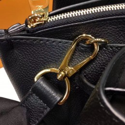 Replica Louis Vuitton Black Textured Lockmeto Bag