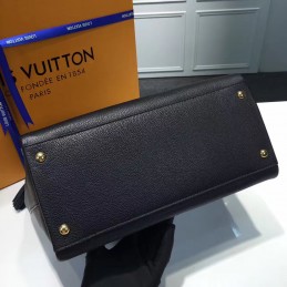 Replica Louis Vuitton Black Textured Lockmeto Bag