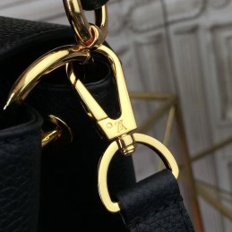 Replica Louis Vuitton Black Brown Monogram Double V Bag