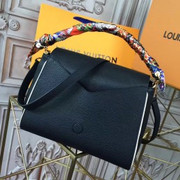 Replica Louis Vuitton Black Brown Monogram Double V Bag