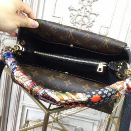 Replica Louis Vuitton Black Brown Monogram Double V Bag