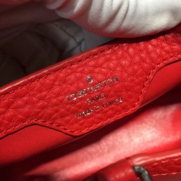 Replica Louis Vuitton Red Textured Capucines MM