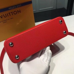 Replica Louis Vuitton Red Textured Capucines MM