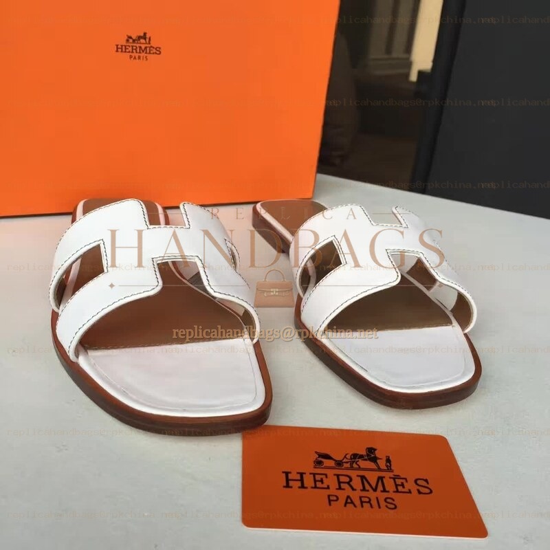 Replica Hermes White Oran Sandal