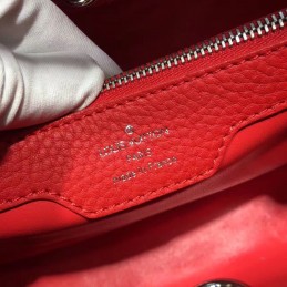 Replica Louis Vuitton Red Textured Capucines BB