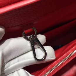 Replica Louis Vuitton Red Textured Capucines BB