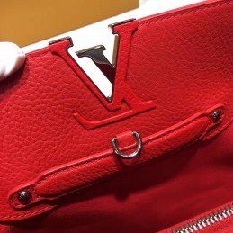 Replica Louis Vuitton Red Textured Capucines BB
