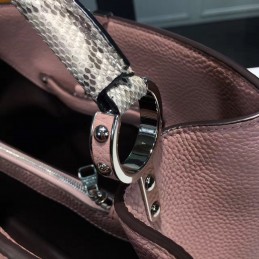 Replica Louis Vuitton Pale Pink Textured Capucines BB