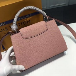 Replica Louis Vuitton Pale Pink Textured Capucines BB