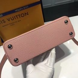 Replica Louis Vuitton Pale Pink Textured Capucines BB
