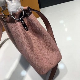 Replica Louis Vuitton Pale Pink Textured Capucines BB