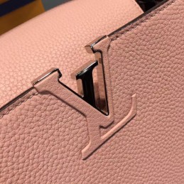 Replica Louis Vuitton Rose Pink Textured Capucines MM