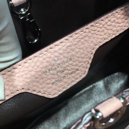 Replica Louis Vuitton Rose Pink Textured Capucines MM