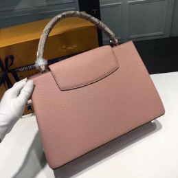 Replica Louis Vuitton Rose Pink Textured Capucines MM