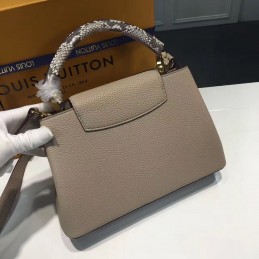 Replica Louis Vuitton Light Taupe Textured Capucines BB