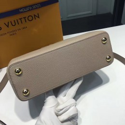 Replica Louis Vuitton Light Taupe Textured Capucines BB