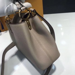 Replica Louis Vuitton Light Taupe Textured Capucines BB