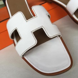 Replica Hermes White Oran Sandal