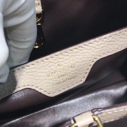 Replica Louis Vuitton Light Taupe Textured Capucines BB