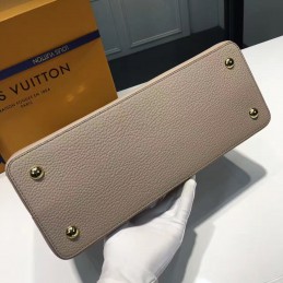 Replica Louis Vuitton Gray Textured Capucines MM