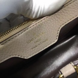 Replica Louis Vuitton Gray Textured Capucines MM
