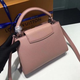 Replica Louis Vuitton Rose Pink Floral Studded Capucines BB