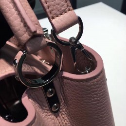 Replica Louis Vuitton Rose Pink Floral Studded Capucines BB