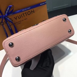 Replica Louis Vuitton Rose Pink Floral Studded Capucines BB