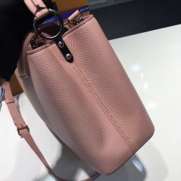 Replica Louis Vuitton Pale Pink Floral Studded Capucines PM