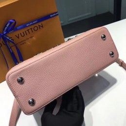 Replica Louis Vuitton Pale Pink Floral Studded Capucines PM