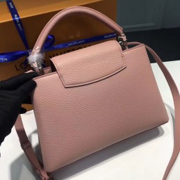 Replica Louis Vuitton Pale Pink Floral Studded Capucines PM