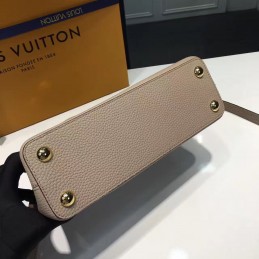 Replica Louis Vuitton Dark Taupe Textured Capucines BB