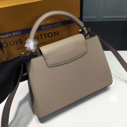 Replica Louis Vuitton Dark Taupe Textured Capucines BB