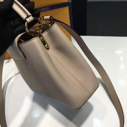Replica Louis Vuitton Dark Taupe Textured Capucines BB