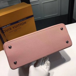 Replica Louis Vuitton Rose Pink Textured Capucines PM