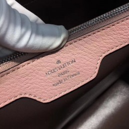Replica Louis Vuitton Rose Pink Textured Capucines PM