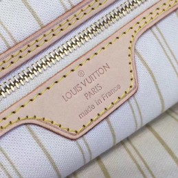 Replica Louis Vuitton White Damier Azur Beige Interior Neverfull MM