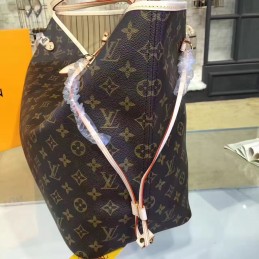 Replica Louis Vuitton Brown Monogram Beige Interior Neverfull GM