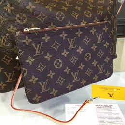 Replica Louis Vuitton Brown Monogram Beige Interior Neverfull GM