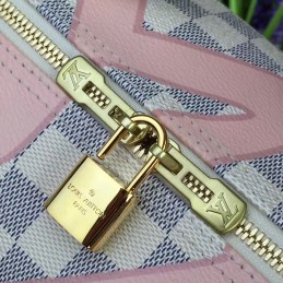Replica Louis Vuitton White Damier Azur Pink Graphic Speedy 30