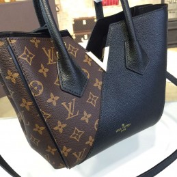 Replica Louis Vuitton Brown Monogram Black Panel Kimono PM