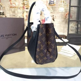 Replica Louis Vuitton Brown Monogram Black Panel Kimono PM