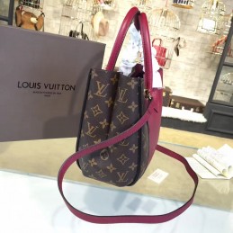 Replica Louis Vuitton Brown Monogram Burgundy Panel Kimono PM