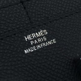 Replica Hermes Black Constance Long Wallet
