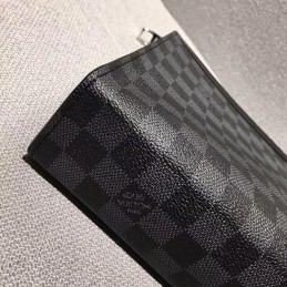 Replica Louis Vuitton Black Damier Graphite Pochette Voyage MM