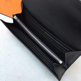 Replica Hermes Black Constance Long Wallet